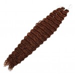 Extensie de par afro Deep Water Wave Twist Crochet de 60 cm Cod ADW35060 Castaniu Mediu